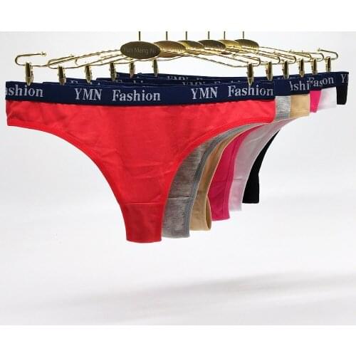 Fashion Women Panties Sexy G-Strings Thongs 2021 Woman Cotton Underwear Culottes Lingerie Femme Low Waist Tangas Mujer 6 Pcs/Set