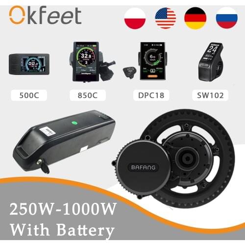 Bafang 48V 750W 8fun 16Ah 850C Display Mid Drive Motor BBS02 ebike Electric Bicycle e Bike Conversion Kit With 13Ah Battery