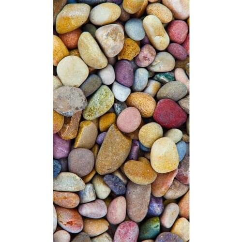 3D Geometric Non-Slip Mats Living Room Bedroom Coffee Table Mats Rug Modern Etching And Colorful Pebble Pattern Digital Printed