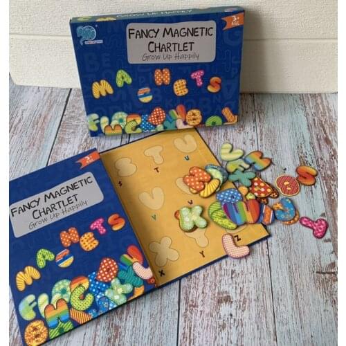 Childrens educational magnetic puzzle portable English alphabet magnet puzzle foldable geometric pairing magnetic puzzle