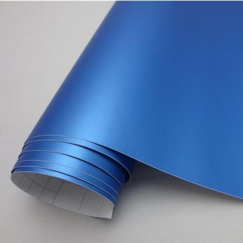 Pearl Matte Crystal Blue Vinyl Film Car Wrapping Foil Sticker Bubble Free Bike Console Computer Cover Skin