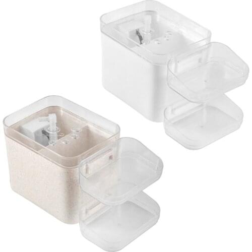 Dog Drinking Fountains Automatic Super Quiet Cat Bird Multiple Pets Water Dispenser Quadruple Filter LED Light Food Bowl