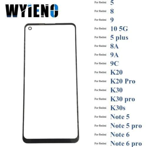 Black Digitizer LCD Sensor Glass For Xiaomi Redmi 10 5 8 8A 9 9A 9C K20 K30 K30s Plus Pro Touch Screen Glass lens 10pcs/lot