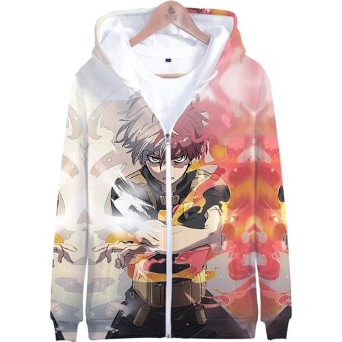 3d Print My Hero Academia 3D Sweatshirts Saint Seiya Hoodies Men Women Fashion Autumn Zipper Sweatshirts Coats Casual Harajuku