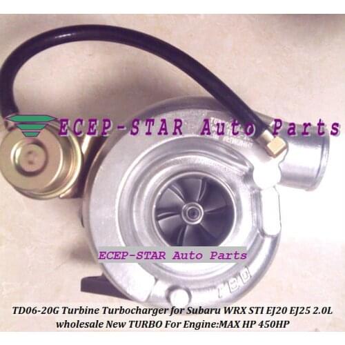 NEW TD06 20G TD06-20G Turbo Turbine Turbocharger For SUBARU Impreza WRX STI Engine: EJ20 EJ20T EJ25 2.0L MAX Power 450HP