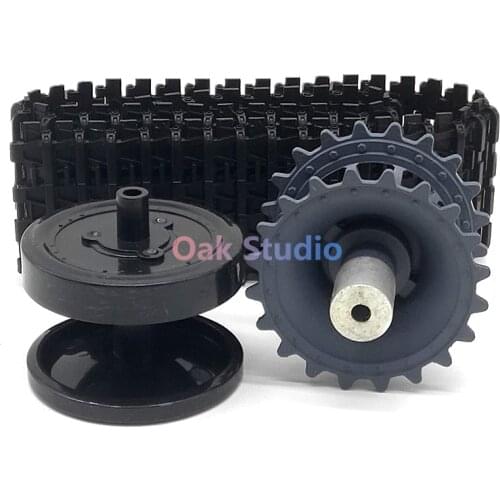 DIY tracked smart tank kit, plastic bearing wheel + plastic driving wheel + plastic track