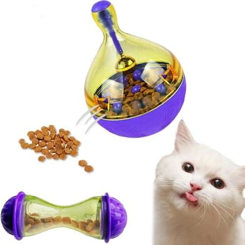 Cat Feeder Pet Interactive Toy Tumbler Egg Smarter Cat Dogs Playing Toys Treat Ball Shaking for Dogs Increases IQ 6c4