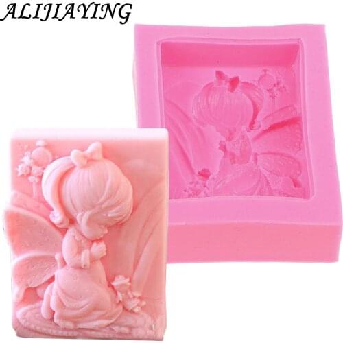1Pcs Angel Girl Natural Handmade Soap Silicone Mold Cake Ice Modeling Tool Pastry Arts Decorative Kitchen Accessories D0445