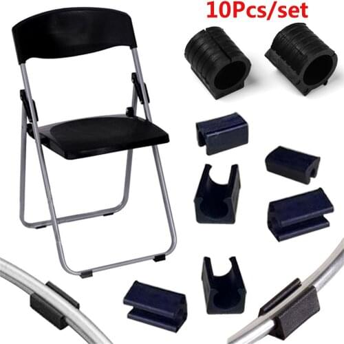 10pcs Chair Leg Pipe Clamp Floor Protector Anti-front Tilt U Shaped Floor Glides Tubing Caps Bumper Damper Stool Chair Foot