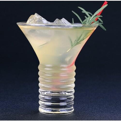 200ml Spiral Goblet Whiskey Glass Cup Creative Opening Martini Wine Cup Bar Cold Drink Shop Dessert Drinkware Kung Fu Cup