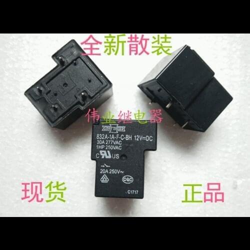 832a-1a-f-c-bh 12VDC new relay 4-pin group normally open