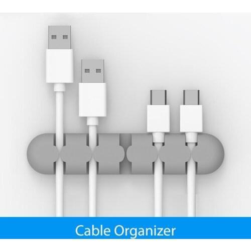 [ Russia Free Shipping ] Silicone Desktop Cable Organizer Storage Arrangement Multi-position Charging Cable Holder