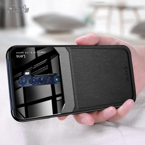 XUANYAO Phone Cases For OPPO Reno2 Case Slim Hard Leather Cover For OPPO Reno2 Z Case Soft Silicone Edge Back Cover Reno 2 Z 2Z