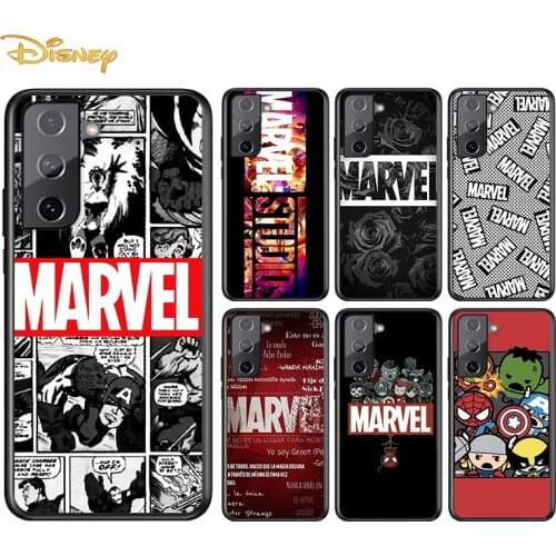 Marvel Avengers For Samsung Galaxy S21 S20 S10e S9 S8 S7 S6 Plus Ultra Lite Edge 5G Silicone Black Soft Phone Case