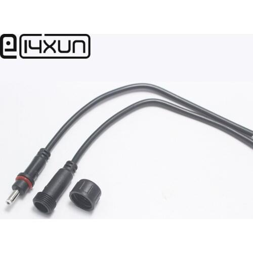 EClyxun 5Pair Waterproof Wire Black 3.5*1.35/3.5 x 1.35mm DC Power Female and Male 2Pin 22AWG Cable Connector