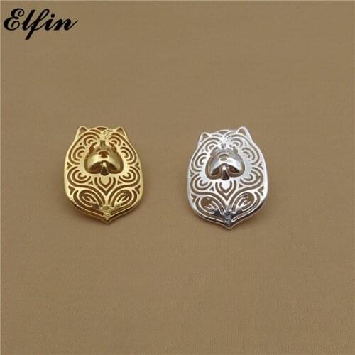 Elfin Wholesale Chow Chow Brooches Gold Color Silver Color Trendy Chow Chow Dog Brooches Jewellery Men