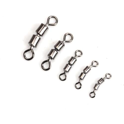 FISH KING 10PCS/Lot 3 Packs 4#-12# Fishing High Speed Double Rolling Swivel Fish Hook Lure Connector Terminal Fishing Tackle