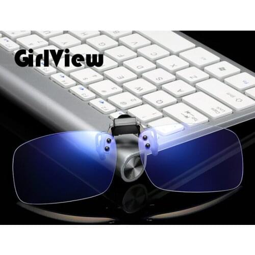 Girlview New Transparent Anti-blue Light Clip Myopia Glasses Clip Ultra Light Goggles Clip