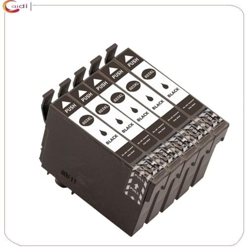 5 Black T603 603XL - Ink Cartridge Compatible For Epson Expression Home XP-3100 XP-4100 XP-2100 XP-2105 XP-3105 XP-4105 Printer
