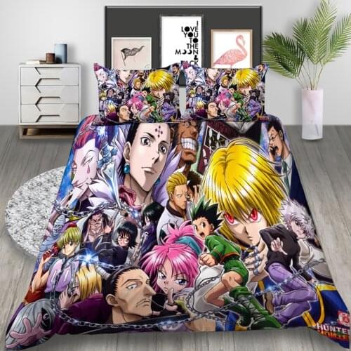 3D Digital Printed Japan Anime Hunter Bedding Set Colorful Home Textile Duvet Covers Pillowcases Bedclothes Bed Linen
