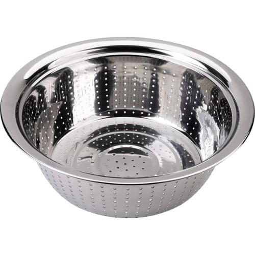 Stainless Steel Vegetable Basin Rice Bean Rinsing Bowl Kitchen Strainer Mixing Washing Bowl Kitchen Container for Washing Fruits