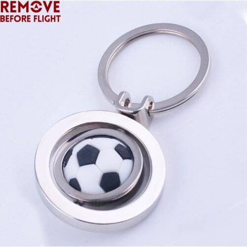 Fashion Jewelry REMOVE BEFORE FLIGHT Keyrings Football Shaped King Chain Accessories Present Black White Keychain for Keys