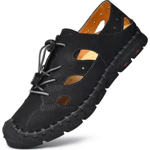 Man sandal sandel sandals sandles leather casual size men mens trekking 2019 shoes sport sandels 2020 safety sports outdoor for