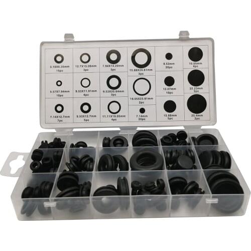 125Pcs Seal O-ring Repair Car Air Conditioning Rubber Sealant Box Set