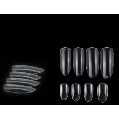 New 50pcs Professional Fake Nails Press on Long Ballerina Acrylic Clear False Nails Art Tips Extension Manicure Tool