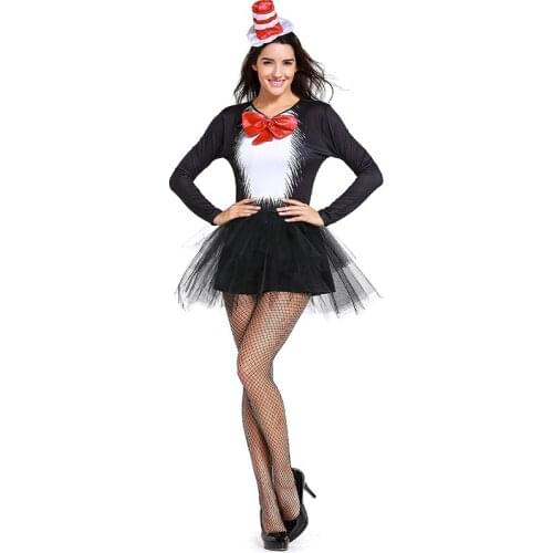 New Black Cat Girl Magician Costume Club Performance Costume European and American Cosplay Costume