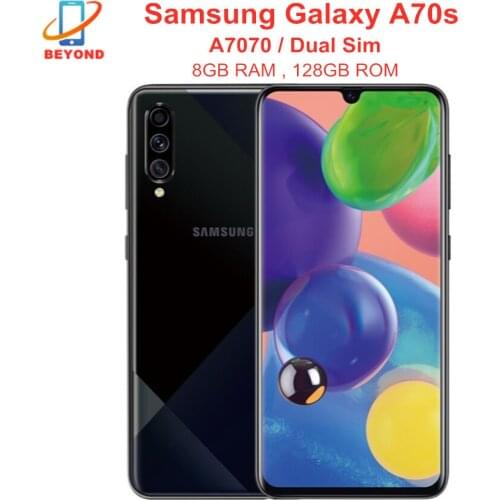 Original Samsung Galaxy A70S A7070 Dual Sim 8GB RAM 128GB Octa Core 6.7" Mobile Phone 3 Camera Snapdragon 675 4G LTE Cell Phone