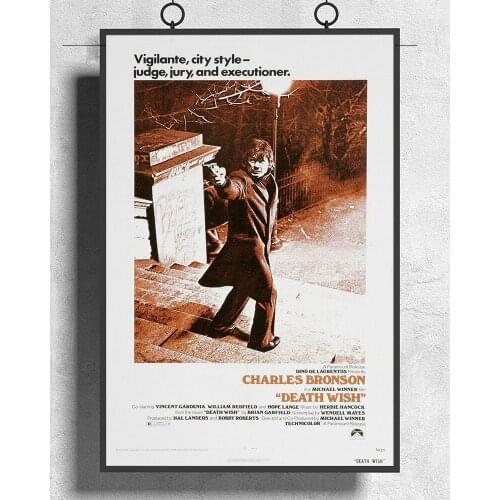 L429 DEATH WISH Movie Charles Bronson RARE Version 02 Silk Fabric Poster Art Decor Indoor Painting Gift