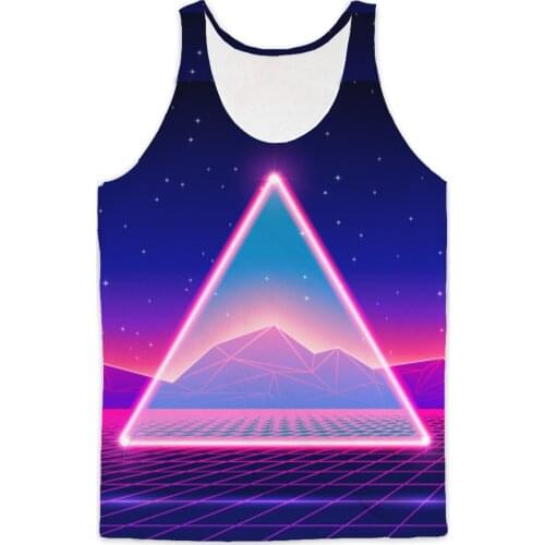 REAL American SIZE Retro futuristic fashion 3D Sublimation Print Tank top - plus size 4XL 5xl 6XL