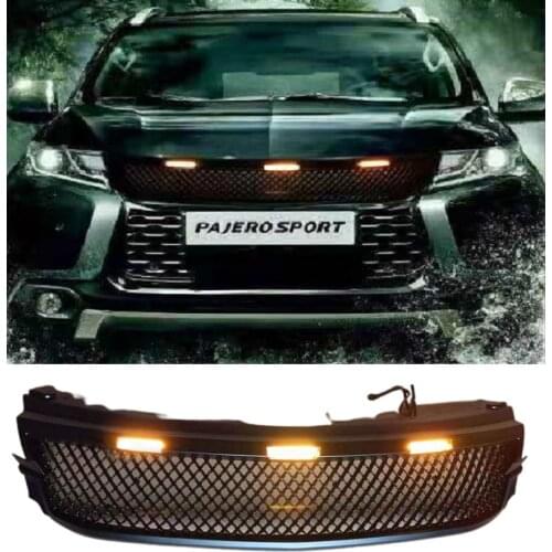 Vechile Front Grill Grille Fit For Mitsubishi Pajero Sports 2016 2017 2018 Racing Grills Front Bumper Mesh Mask Cover Car Parts