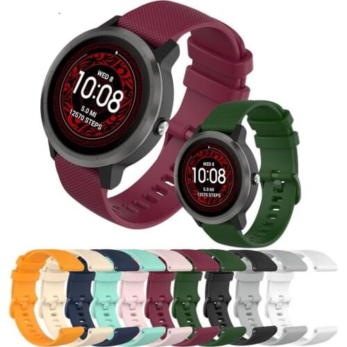 22mm 20mm 18mm Silicone Bracelet For Garmin Vivoactive3 4 4S Smart Watch Band Strap For Vivoactive 4 4S 3 Sport Wristband