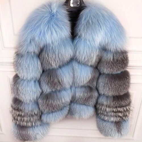 YOLOAgain Winter Autumn Warm Real Fox Fur Coat Women Outerwear