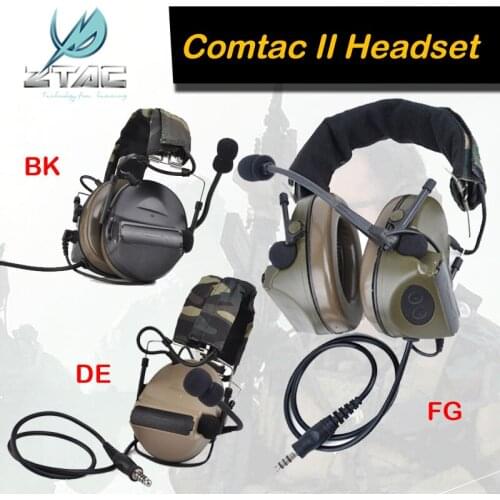 Z-TAC Z Tactical Comtac II Headset Softair Arsoft Earphone For Shooting Ipsc Z Tactical Air Gun Tatical Military headphones