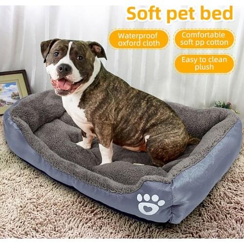 S-2XL Winter Dog Bed Pet House Soft Cozy Warm Cat Dog Bed 8 Color 5 Size Puppy Oxford Long Lounge Cushion Mat Kennel Pet Product