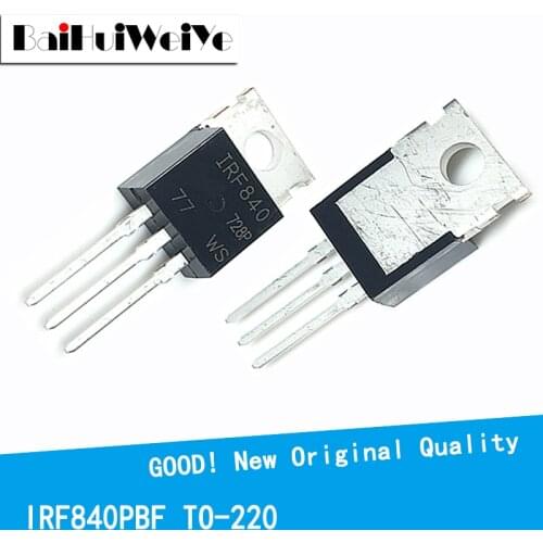 10PCS/LOT IRF840PBF IRF840 500V/8A TO-220 New and Original IC Chipset MOSFET MOSFT TO220