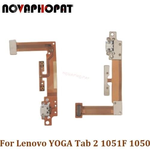 Novaphopat For Lenovo Yoga tablet 2 1050 1050F Micro Charging Port Connector USB Dock Charger Connect Volume up down Flex Cable