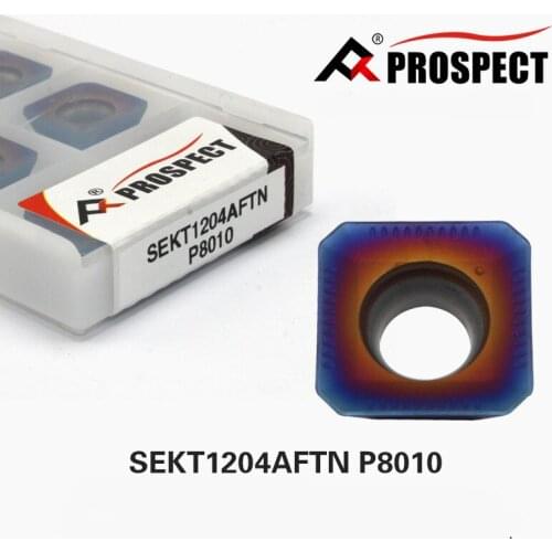 10pcs SEKT1204AFTN P8010 inserts, to cut HRC25-HRC50 hardned steel, cast steel and steel, PROSPECT brand