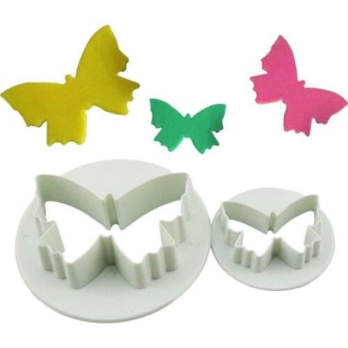3pcs/set Butterfly Shape Cake Mold Plastic Fondant Decorating Cookie Cutters DIY Cake Tools Cake Decorating Tools Cookie Tools