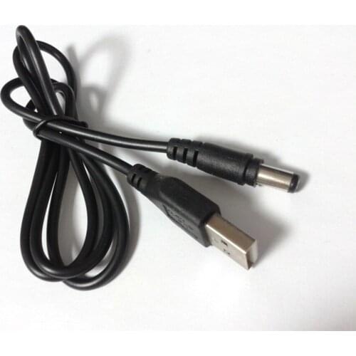 40pcs Cable 1.5M USB 2.0 A into 5.5mm to 2.1mm Barrel Connector Jack DC Power Charger New