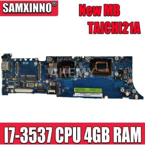 Akemy TAICHI21 With I7-3537 CPU 4GB RAM mainboard For ASUS TAICHI 21 TAICHI21A Laptop motherboard MAIN BOARD 100% Tested Working