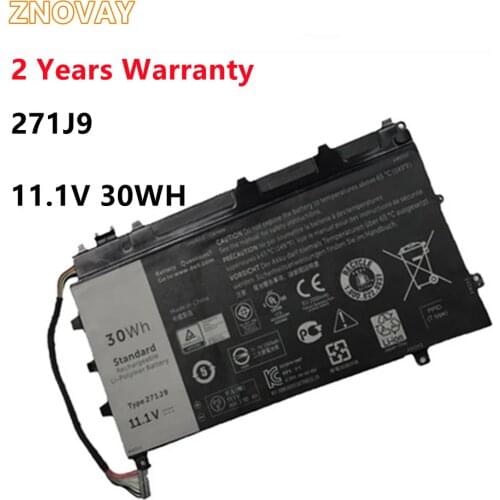 ZNOVAY 11.1V 30WH 271J9 GWV47 0GWV47 YX81V Laptop Battery For DELL Latitude 13 7000 7350 271J9 11.1V 30WH