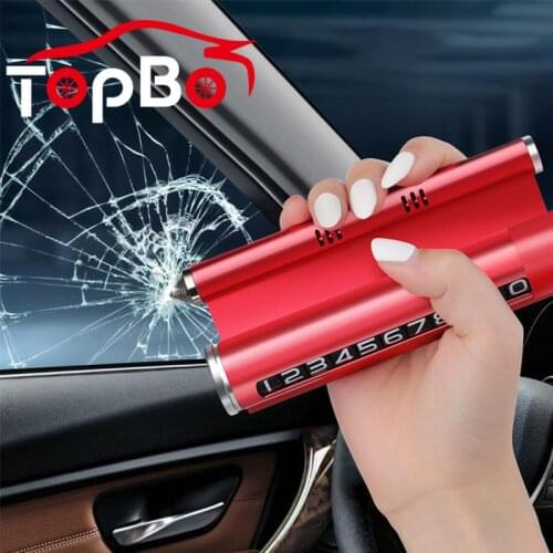 Auto Temporary Parking Card Car Safety Hammer Breaker Car Air Freshener Car Window Phone Holder Car Accessories