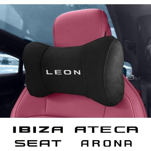 Car Headrest Neck Pillows For Seat Leon Ibiza Ateca Arona Cordoba Toledo Altea Alhambra Arosa Exeo Mii Tarraco Car Accessories