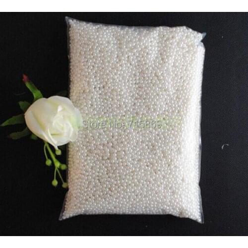 Free Ship 10000pcs /lots 4mm Cream White Glass Pearls High Quality Glass Pearls Beads