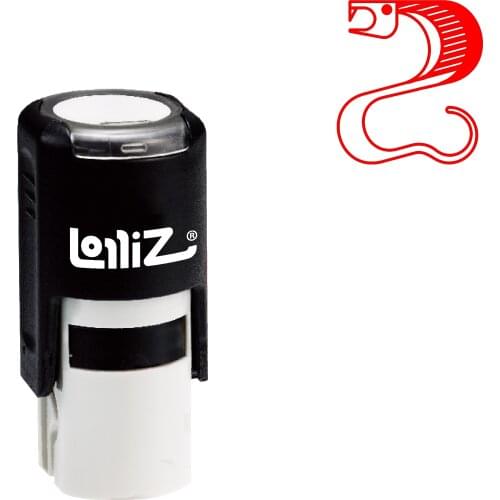 LolliZ Biomorphic Animal Symbol Series Design #85 Self-Inking Rubber Stamp