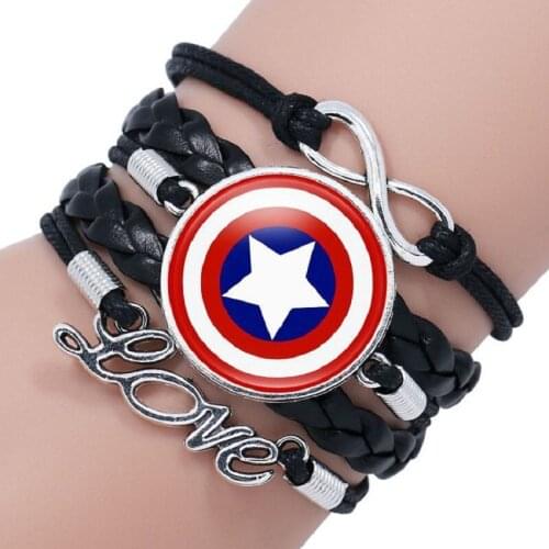 30 Designs Disney Marvel Spiderman Captain America Bracelets Fashion Boy Toys Children Cartoon Bracelet Wristand Chain Kids Gift